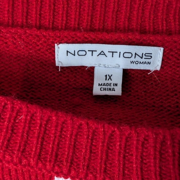 Pre-owned Notations Red Penguin Sweater - Picture 7 of 8